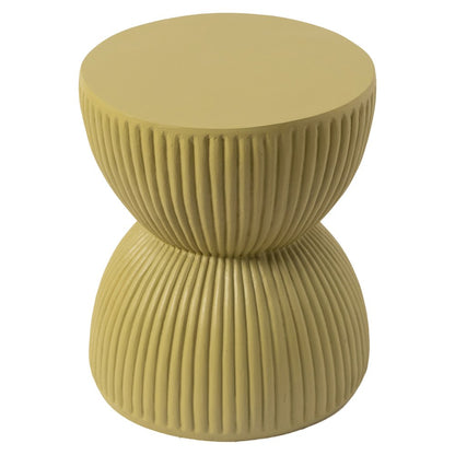 Modern Side End Table Spire Series In Olive Yellow