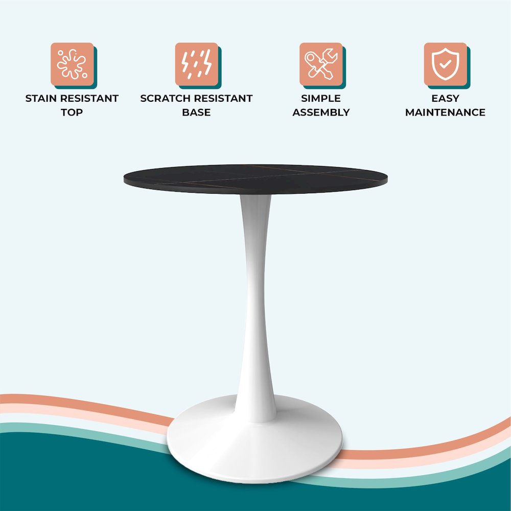 Bristol Mid-Century Modern Round Dining Table