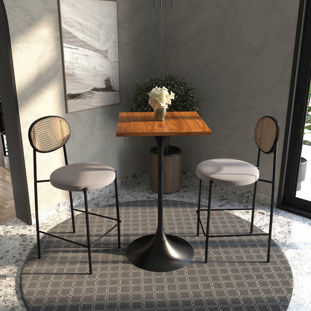 Verve Collection 24 Square Top Bar Height Table