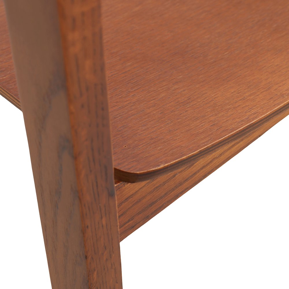 Rivo Collection Elegant Dining Chair in Dark Natural Wood - Set of 2