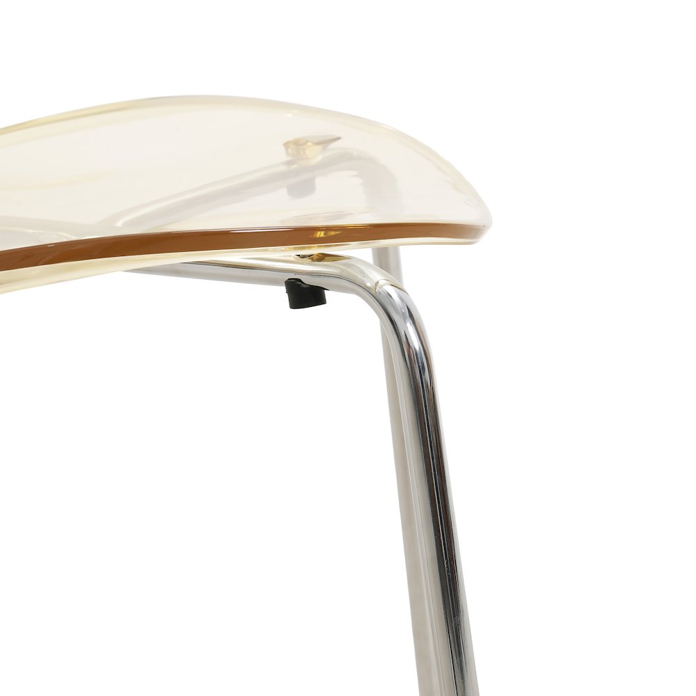 Modern Oyster Transparent Side Chair Set of 2