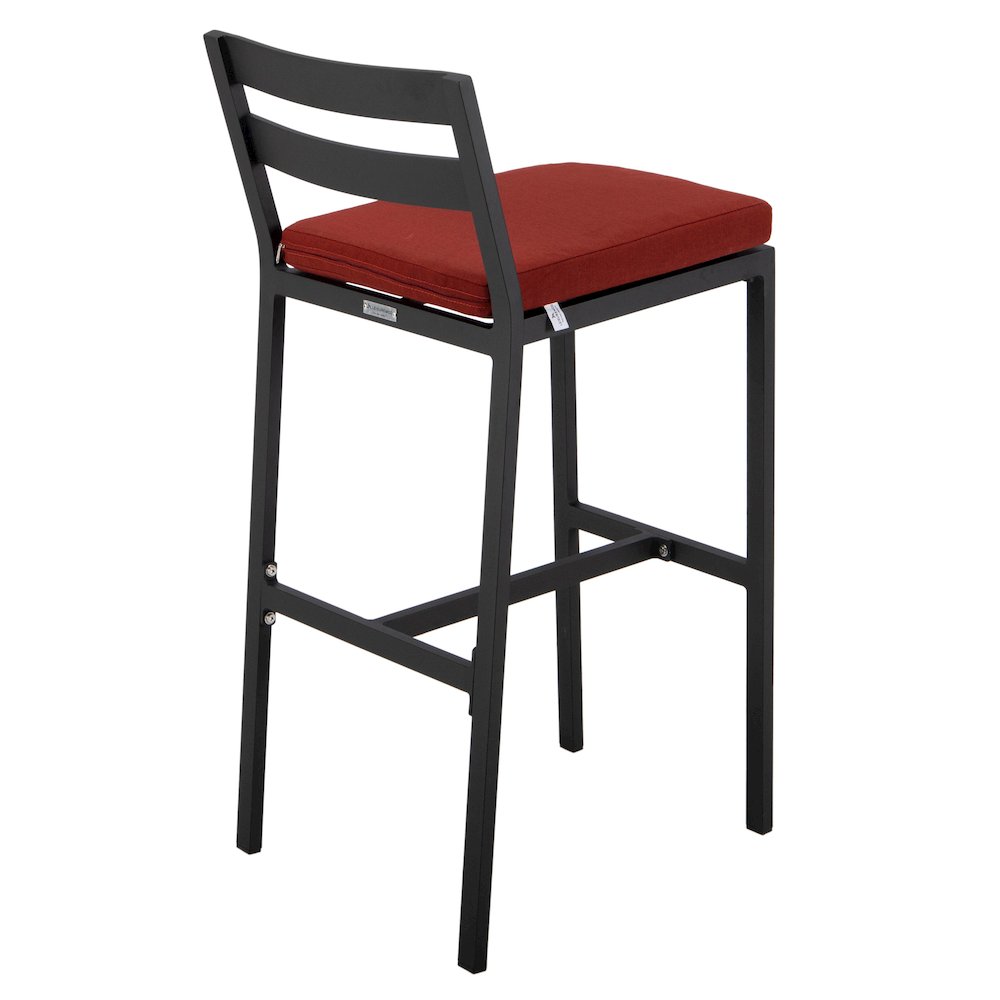 Chelsea Collection Modern Aluminum Outdoor Bar Chair Set of 4