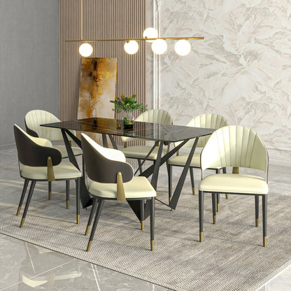 Aria Series Modern Dining Chair in Black Set of 2