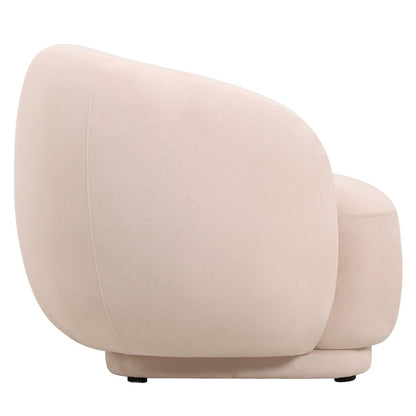 Faze Collection Modern Single Seater Sofa in Beige Velvet