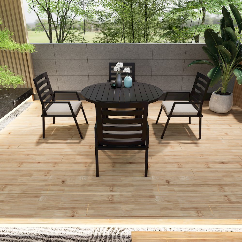 Chelsea 48″ Round Outdoor Aluminum Dining Table for Patio