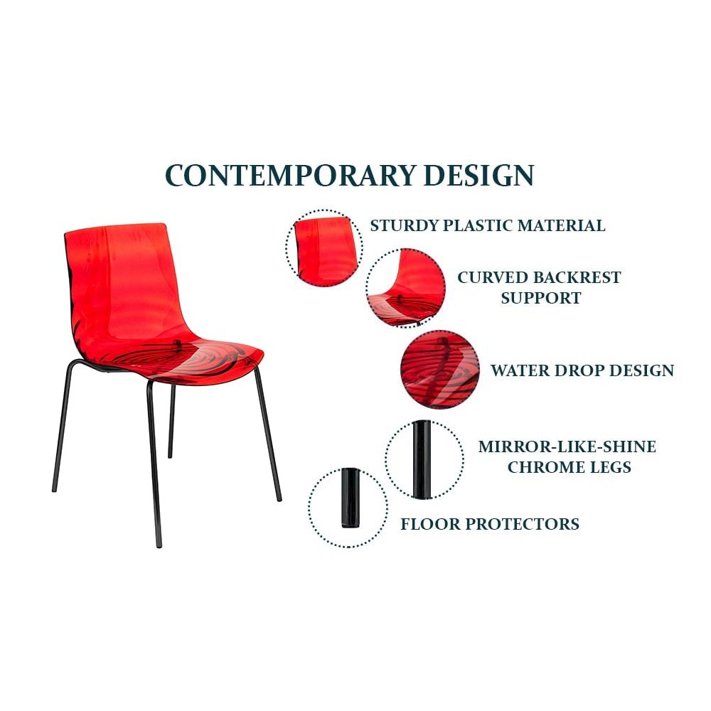 Astor Water Ripple Design Dining Chair