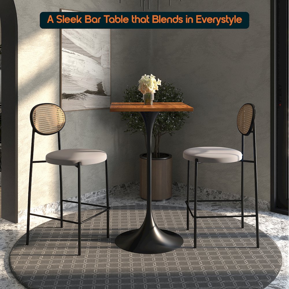 Verve Collection 24 Square Top Bar Height Table