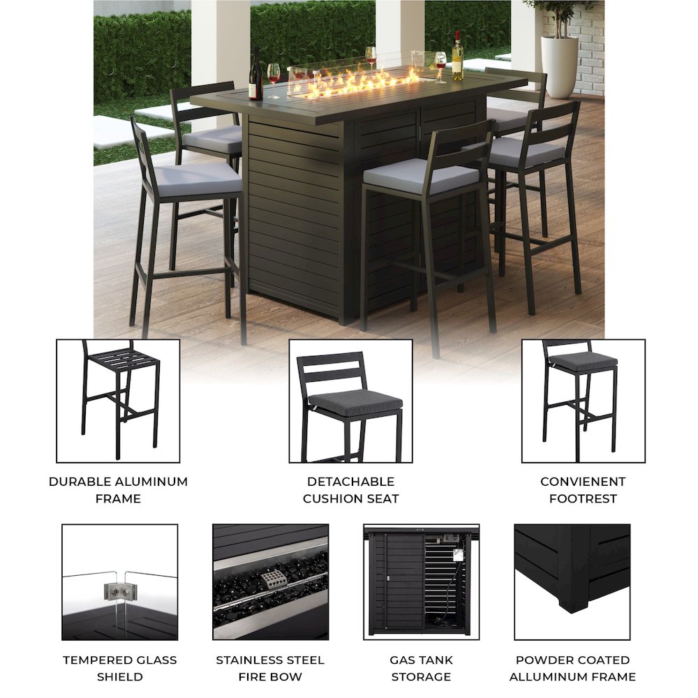 Chelsea Collection Aluminum Outdoor Dining Set
