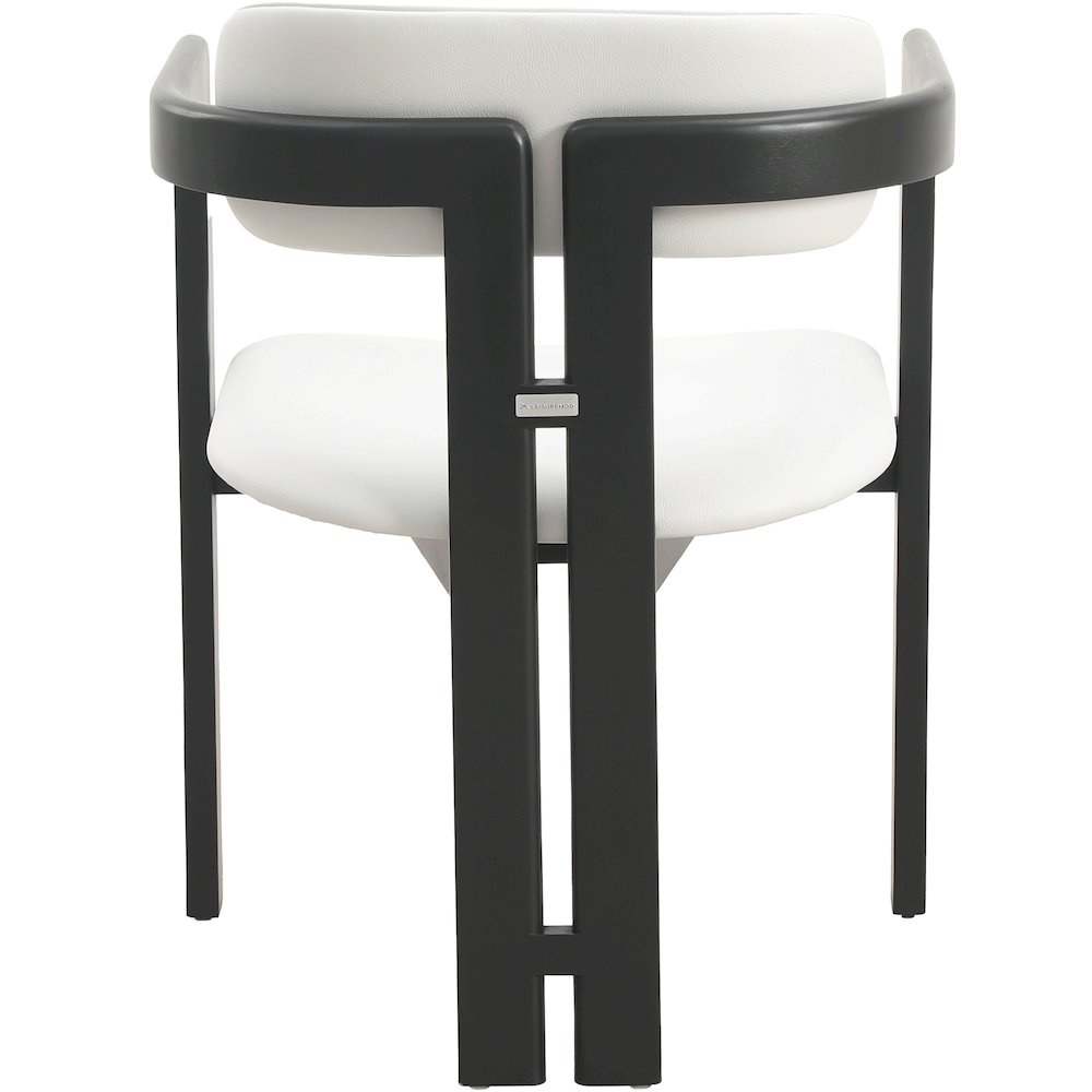 Velo Series Modern Dining Cha...Black Wood with Off White Seat Set of 4