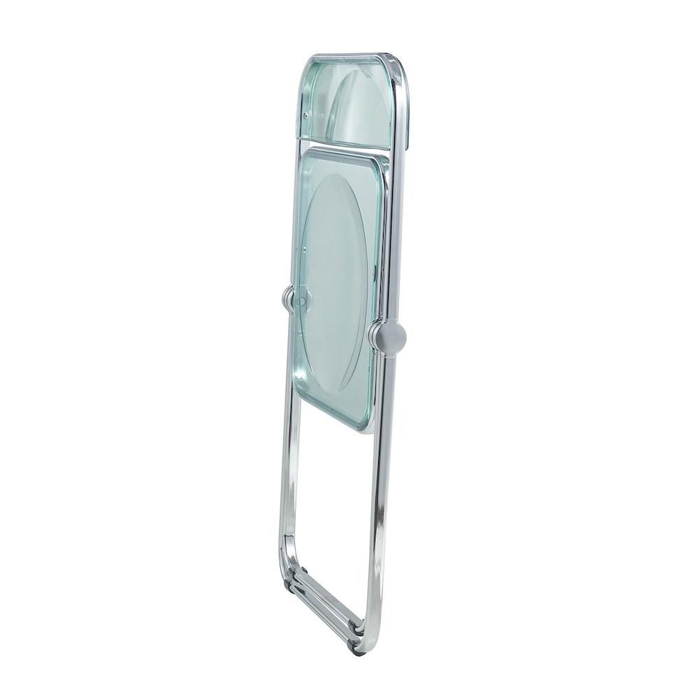 Lawrence Acrylic Folding Chair With Metal Frame, Set of 4