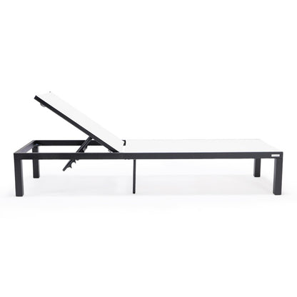 Marlin Patio Chaise Lounge Chair With Black Aluminum Frame