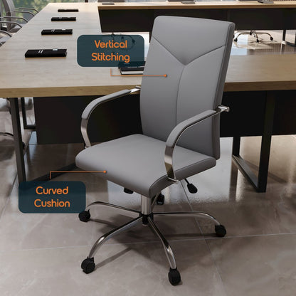Sonora Modern High-Back Leather Office Chair