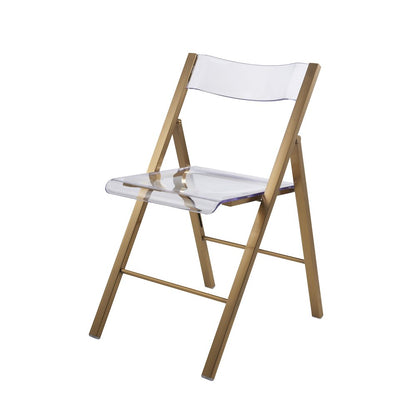 Menno Mid-Century Modern Acrylic Folding Chair Set of 4
