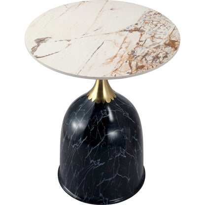 Oslo Collection Modern End Table In Stone Black