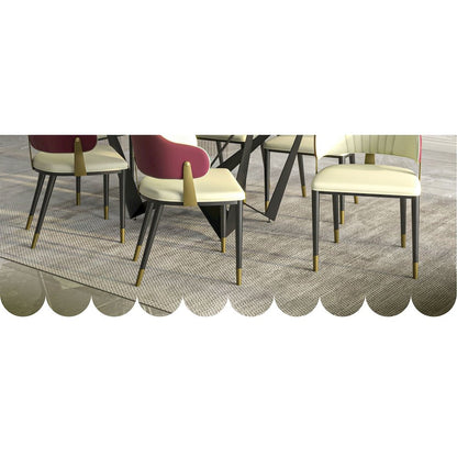 Aria Series Modern Dining Chair in Red Set of 4