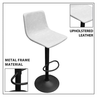 Tilbury Modern Adjustable Bar Stool in Light Grey