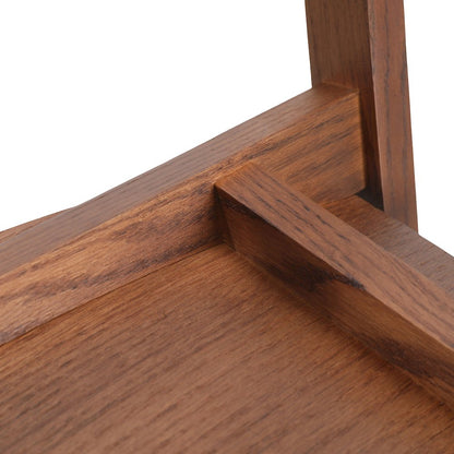 Rivo Collection Elegant Dining Chair in Dark Walnut Color Wood - Set of 2