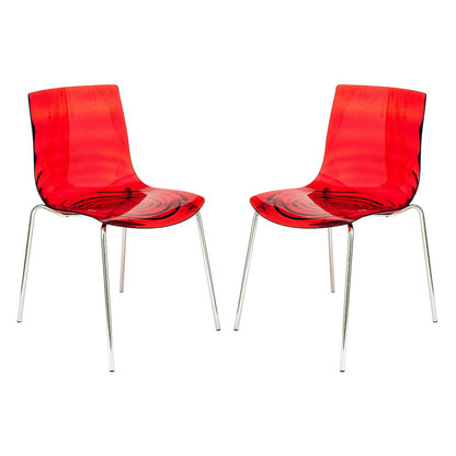 Astor Water Ripple Design Dining Chair Set of 2