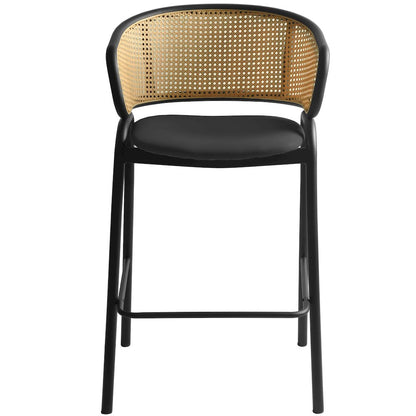 Ervilla Wicker Bar Stool Set of 2