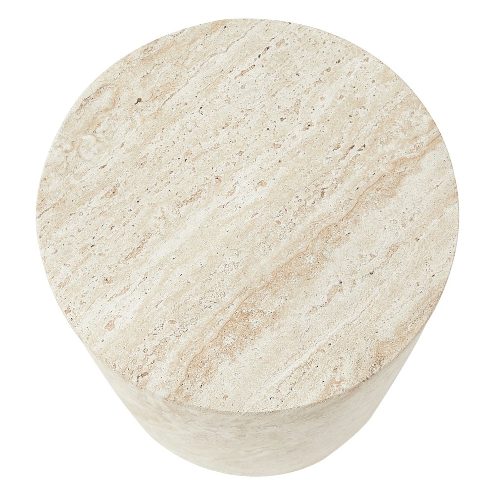 Modern Side End Table Ramble Series In Travertine