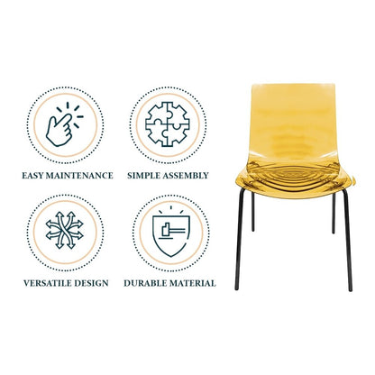 Astor Water Ripple Design Dining Chair