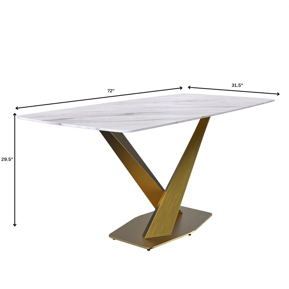 7-Piece Dining Set with Rectangular Sintered Stone Dining Table