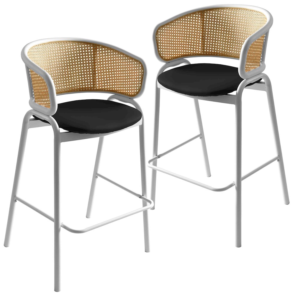 Ervilla Wicker Bar Stool Set of 2