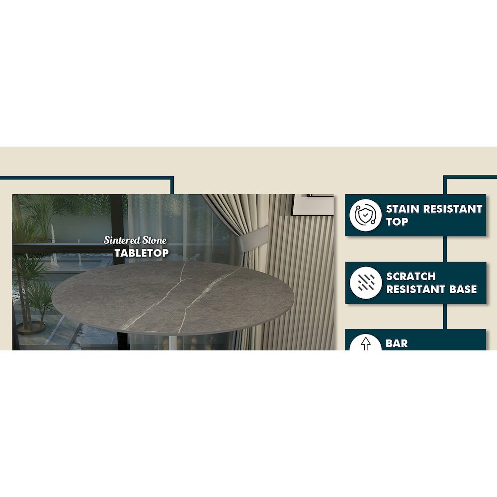 Verve Collection Modern Bar Height Table