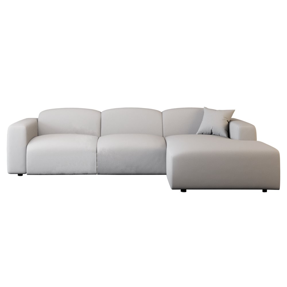 Whisper 4-Seater Conversation Set With a Chaise Lounge Chair in Beige