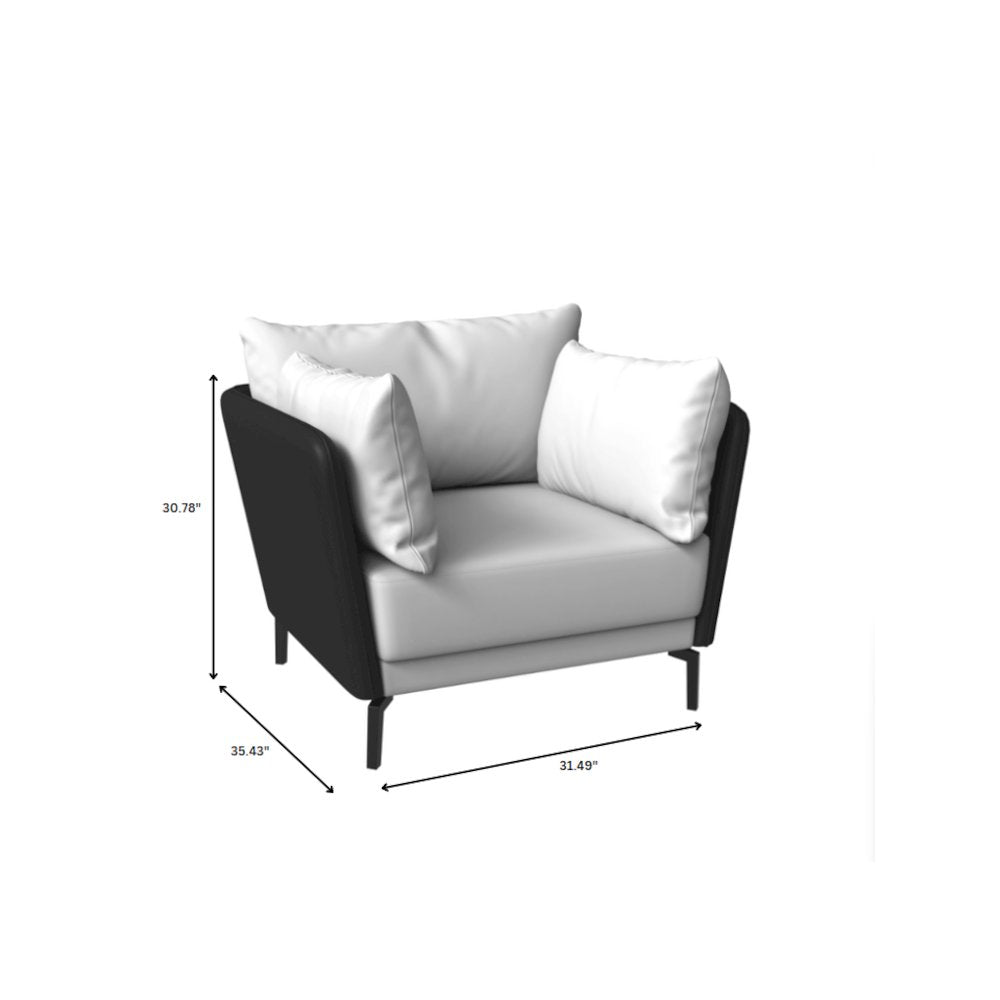 Luxify Collection Single Seater Sofa in Black/Grey