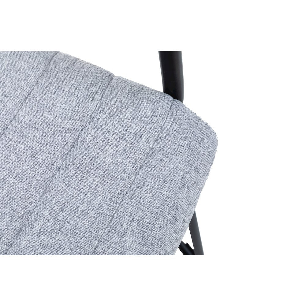 Zylar Series Office Guest Arm Chair in Grey Fabric
