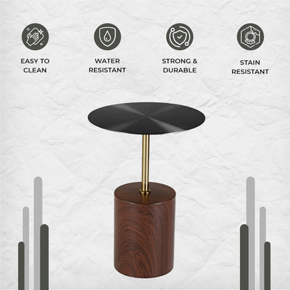 Malta Collection Modern End Table In Brown