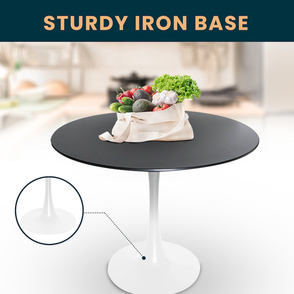 Bristol Mid-Century Modern Round Dining Table
