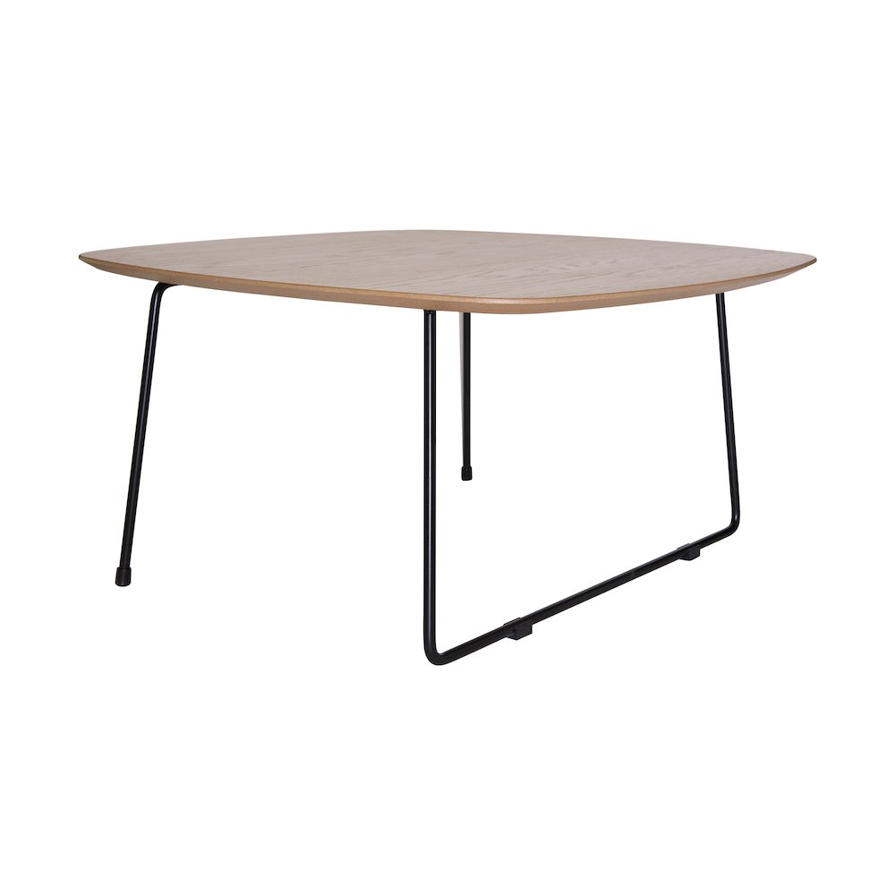 Pemborke Mid Century Modern Square Coffee Table in Natural Wood