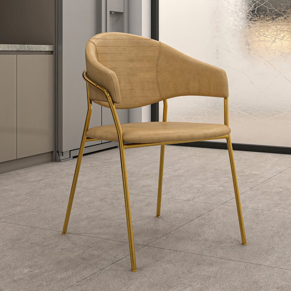 Bella Collection Modern Dining Chair in Toupe
