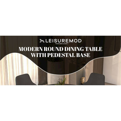 Bristol, 40" Round dining table in Black Base with Black top