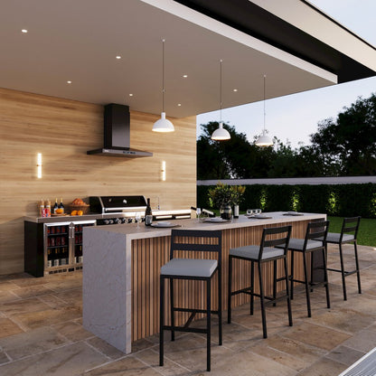 Chelsea Collection Modern Aluminum Outdoor Bar Chair