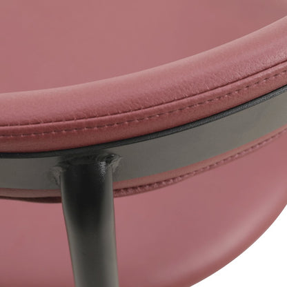 Lume Collection Modern Dining Chair in Burgundy Set of 4