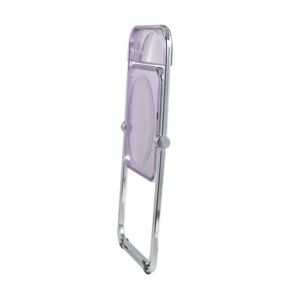 Lawrence Acrylic Folding Chair With Metal Frame, Set of 4