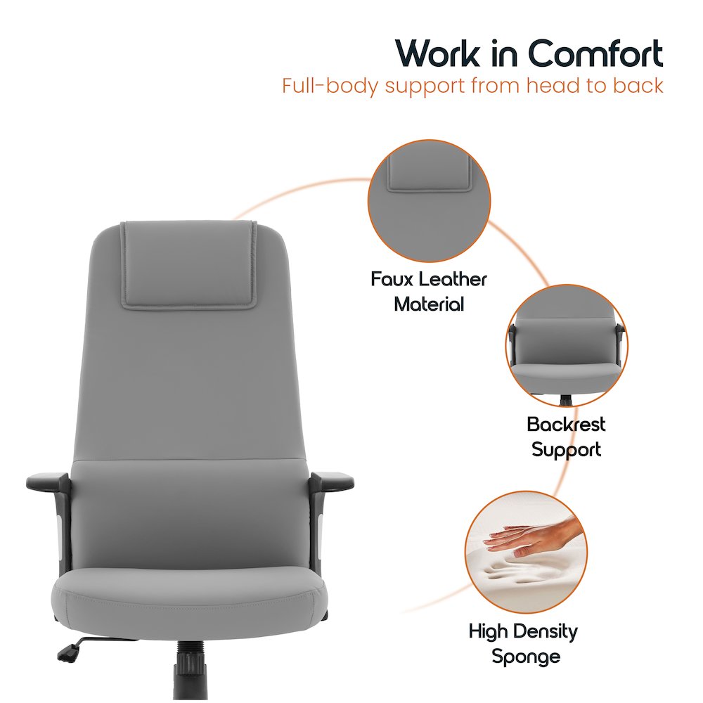 Nexa Collection Modern Office Chair In Grey