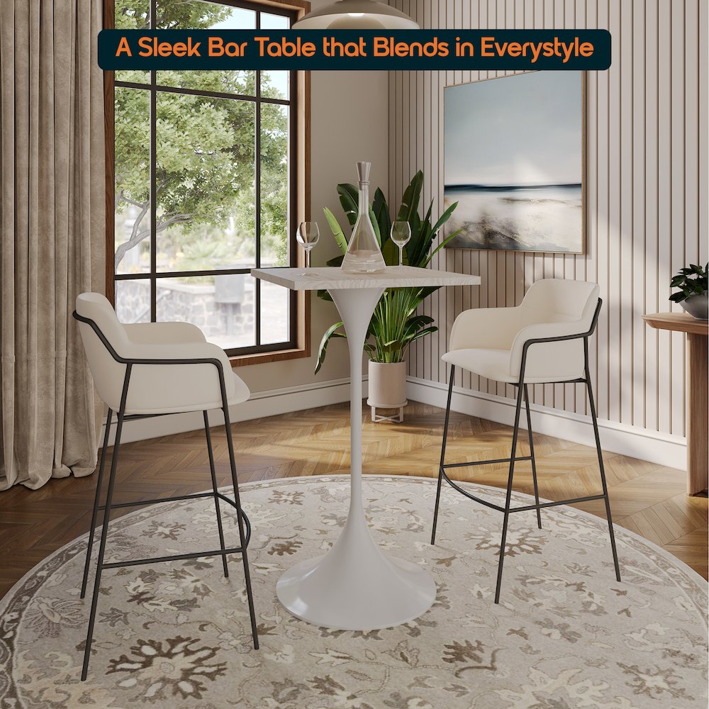 Verve Collection 24 Square Top Bar Height Table