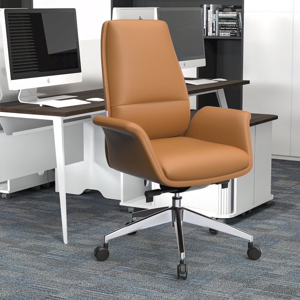 Summit Series Office Chair In Acorn BrownLeather