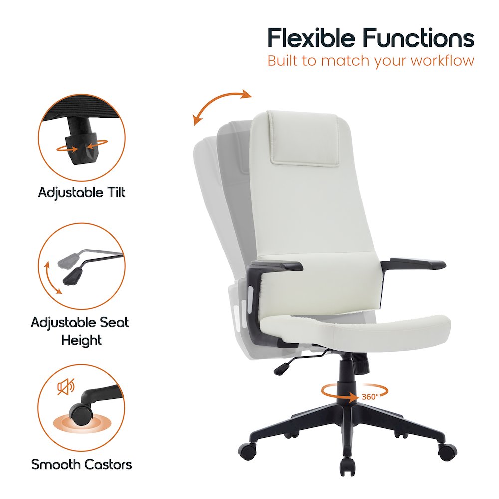 Nexa Collection Modern Office Chair In White