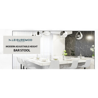 Tilbury Modern Adjustable Bar Stool in Light Grey
