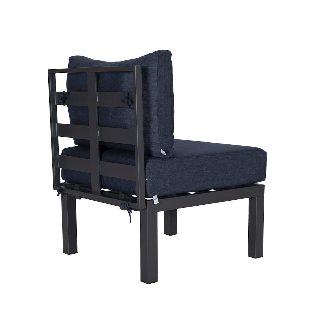 Chelsea 6-Piece Patio Sectional Black Aluminum With Cushions