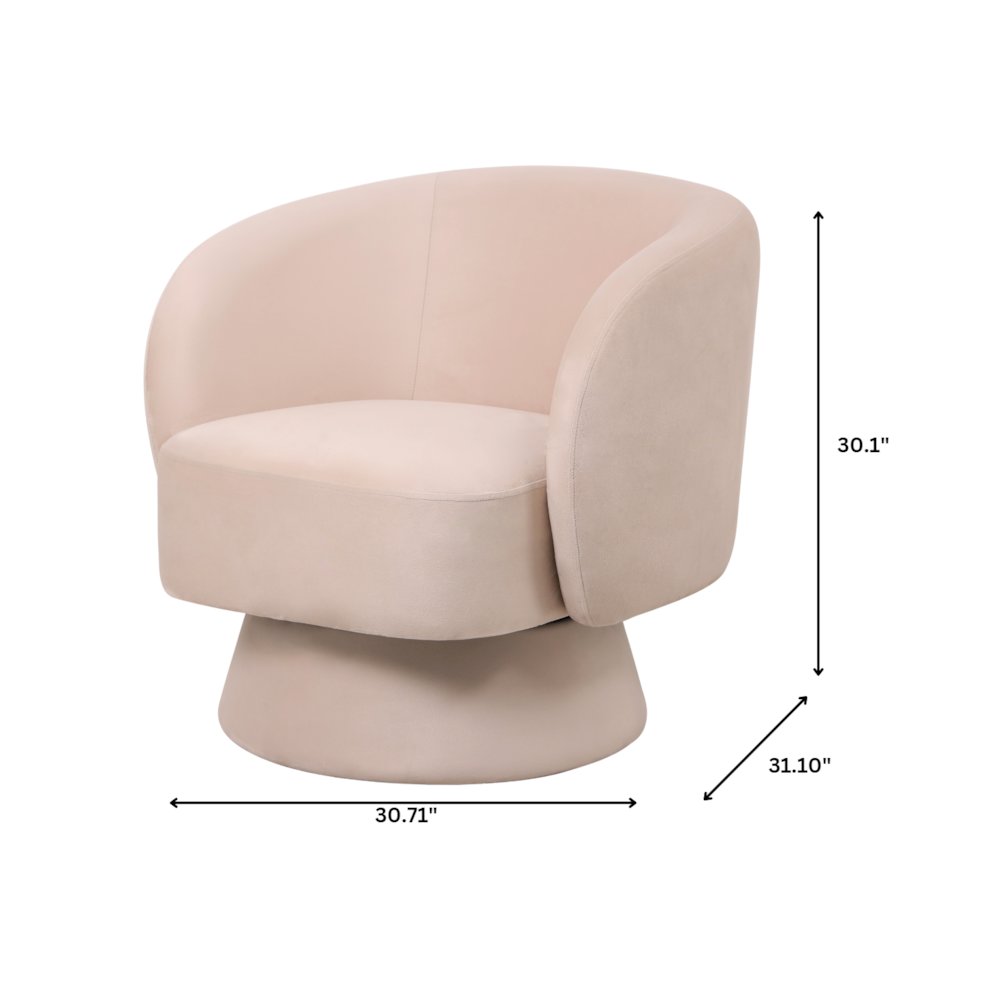 Raze Collection Modern Accent Chair in Oatmean Linen