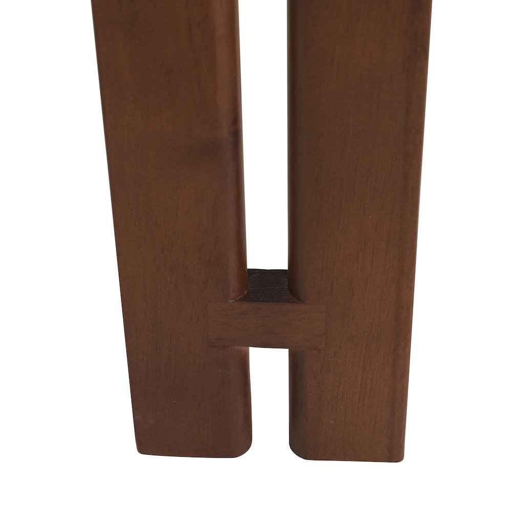 Velo Series Modern Dining Chair in Walnut Color Wood with Toupe Seat
