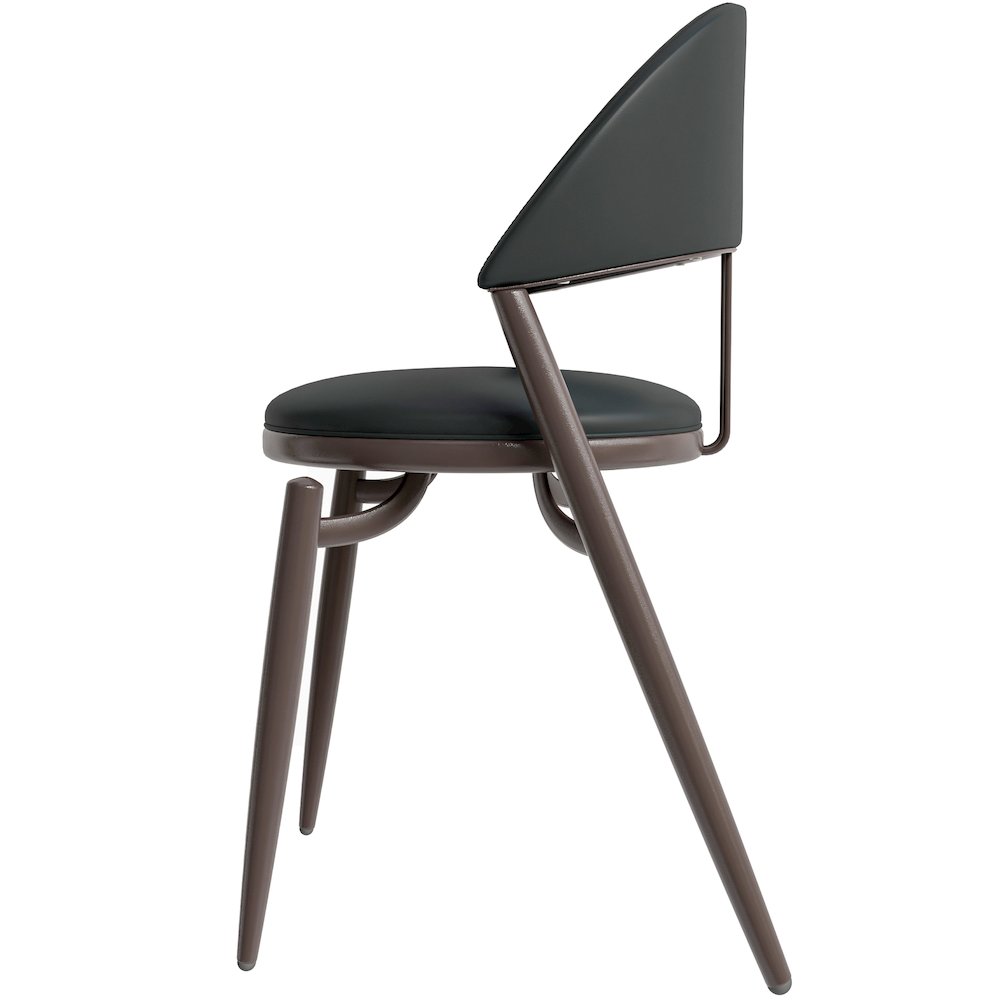 Venice Collection Modern Dining Chair In Black set of 2 in Black