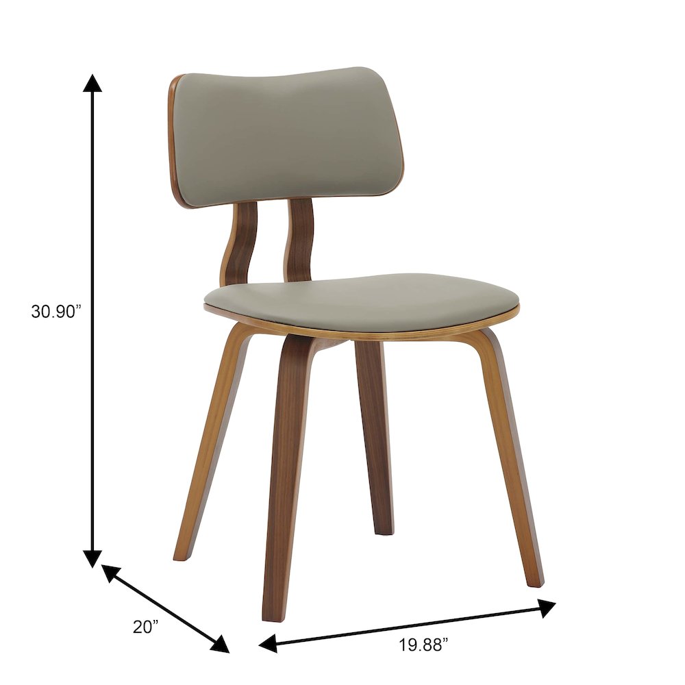 5-Piece Dining Set in Walnut/Light Grey