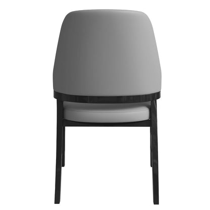 Ethora Collection Modern Wooden Dining Chair in Grey Set of 4